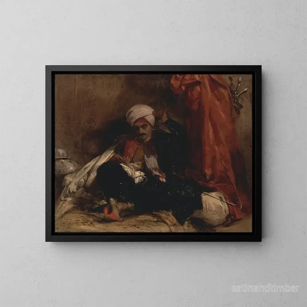 Reproduktion av målningen Turkisk sittande - Richard Parkes Bonington