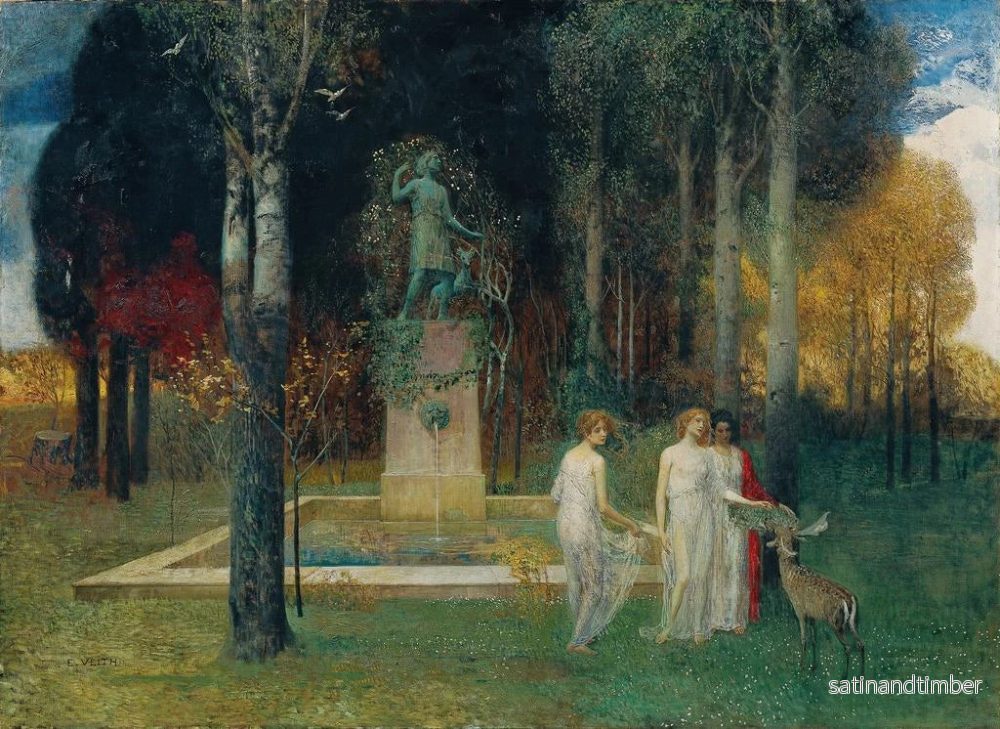 Reproduktion av målningen Nymphe au bassin - Eduard Veith - Bild 2