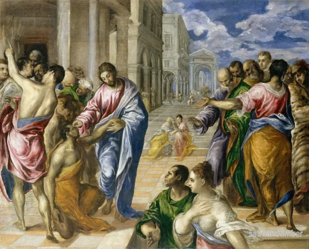 Reproduktion av målningen Le Christ guérissant les aveugles - El Greco - Bild 2