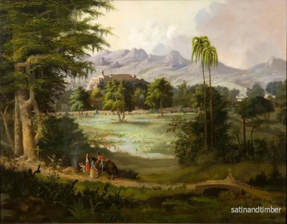 Reproduktion av målningen Château de Chapultepec - Robert S. Duncanson - Bild 2