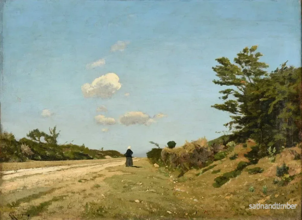Reproduktion av målningen Souvenir de l'Yonne - Henri-Joseph Harpignies - Bild 2