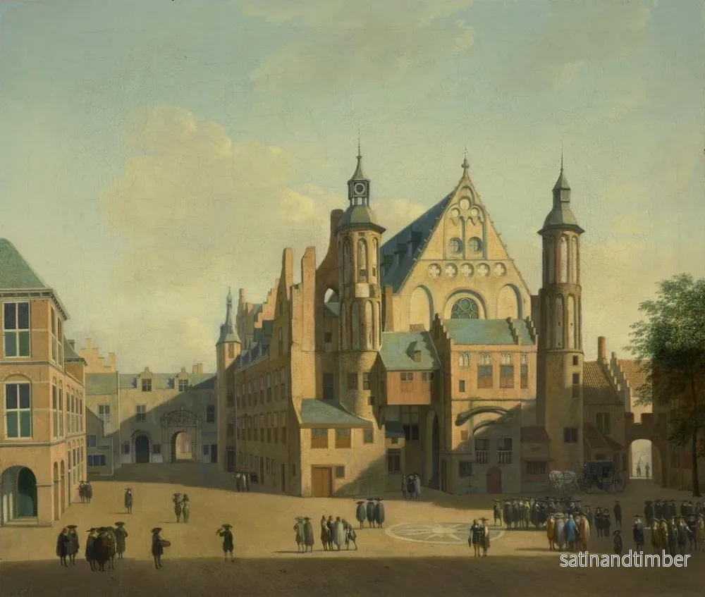 Reproduktion av målningen La cour du Binnenhof avec la Ridderzaal à La Haye - Gerrit Adriaensz Berckheyde - Bild 2