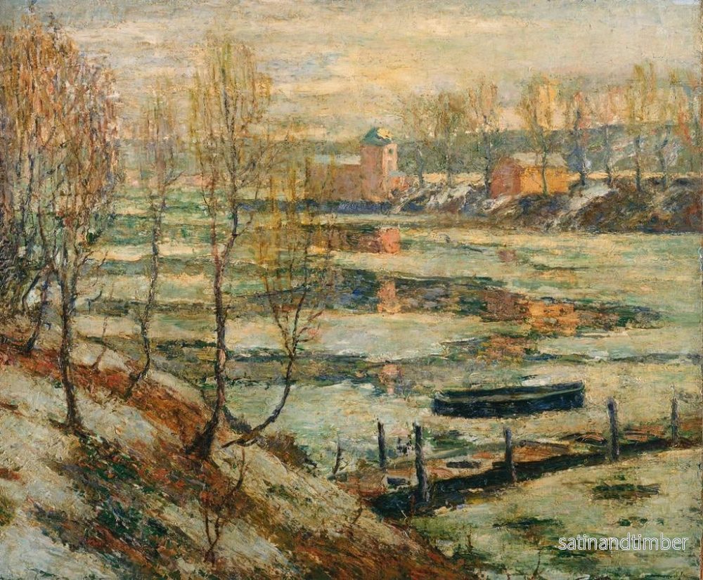 Reproduktion av målningen Glace i floden - Ernest Lawson - Bild 2