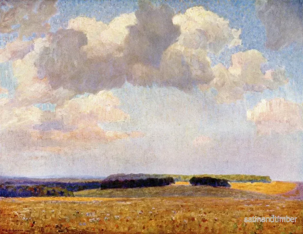 Reproduktion av målningen av ensamhet på fälten - Wilhelm Ludwig Lehmann - Bild 2