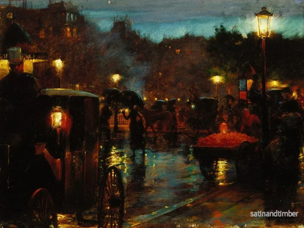 Reproduktion av målningen Paris natten - Charles Courtney Curran - Bild 2