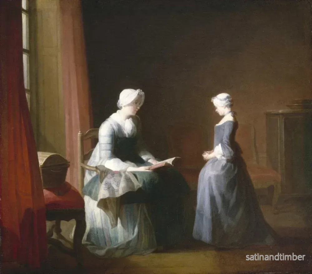 Reproduktion av målningen La bonne éducation - Jean Siméon Chardin - Bild 2