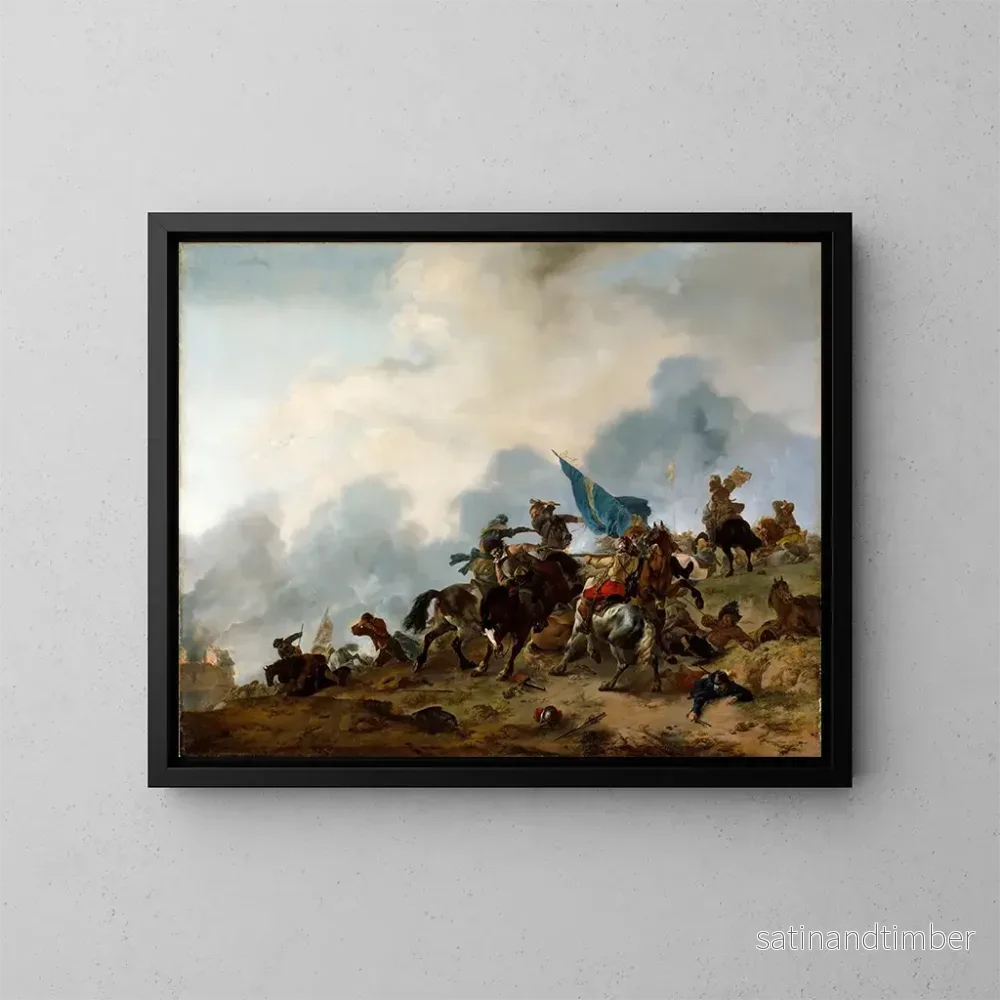 Reproduktion av målningen Scen av slagfält - Philips Wouwerman