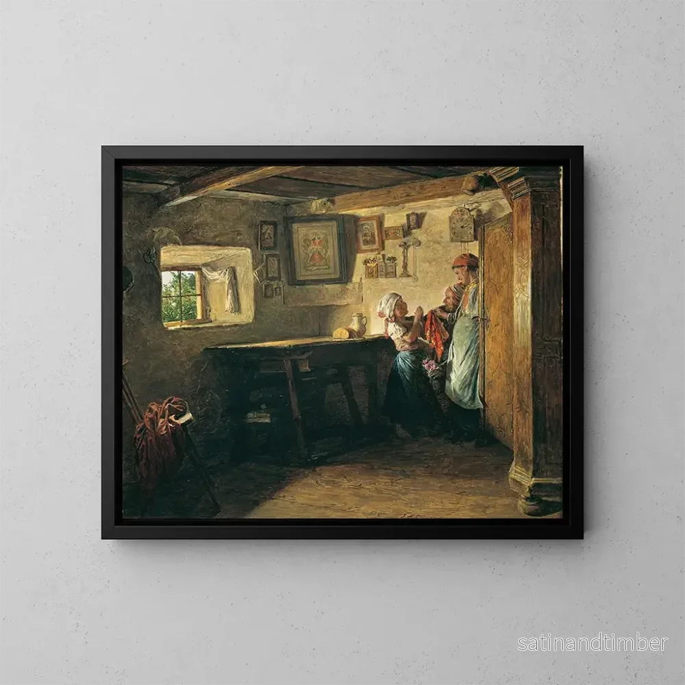 Reproduktion av målningen Le vieux coffre - Ferdinand Georg Waldmüller