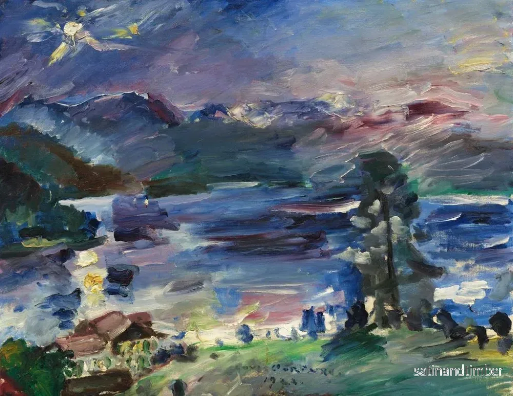 Reproduktion av målningen av Walchensee-sjön vid månuppgången - Lovis Corinth - Bild 2