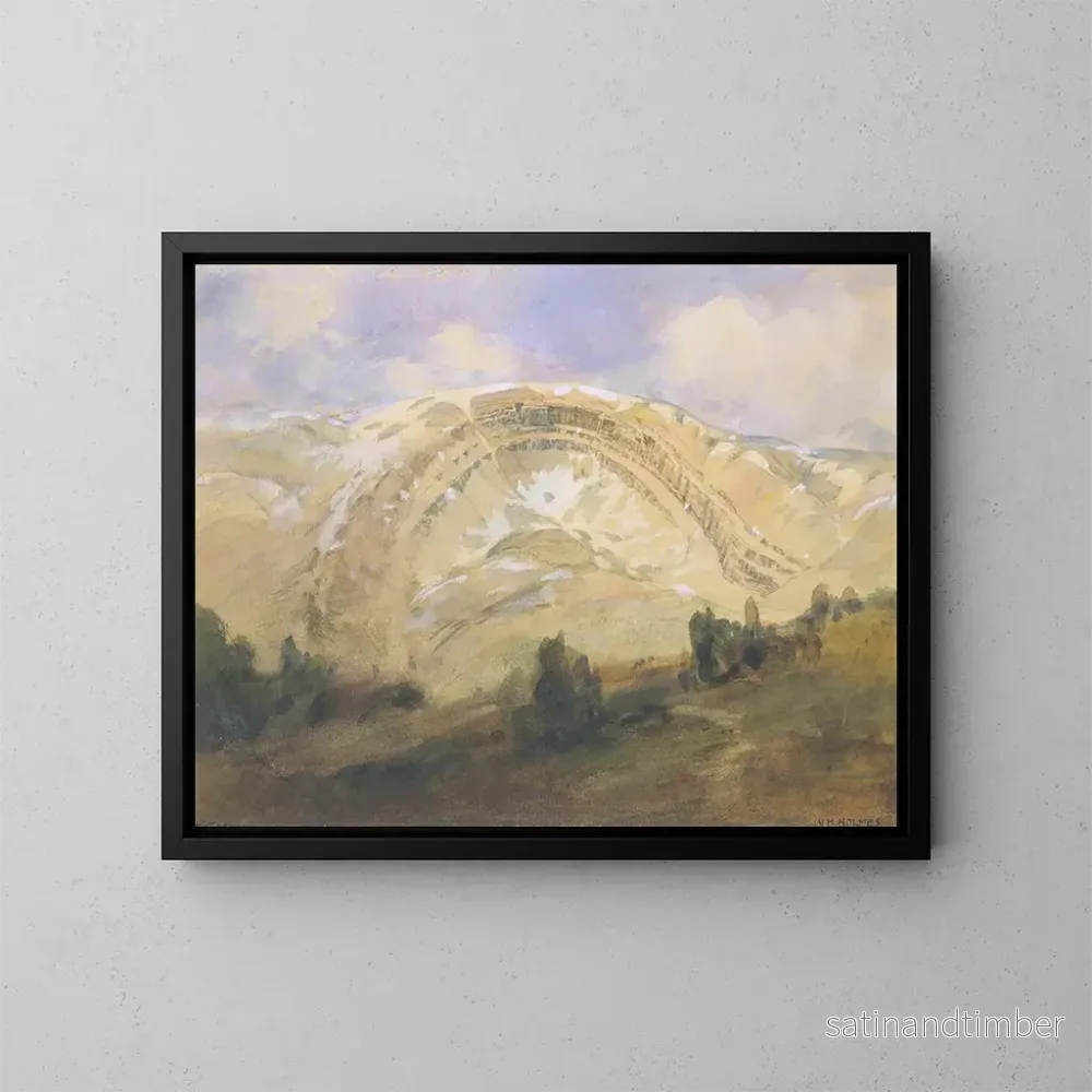 Reproduktion av målningen Strates pliées, un grand arc géologique, Colorado – William Henry Holmes Reproduktion av målningen Strates pliées, un grand arc géologique, Colorado – William Henry Holmes