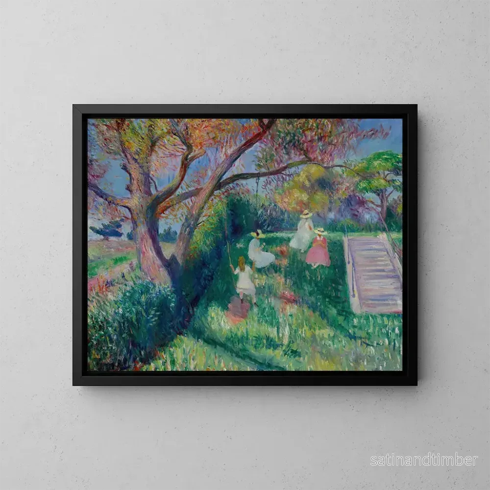 Reproduktion av målningen Le Balancement - William James Glackens