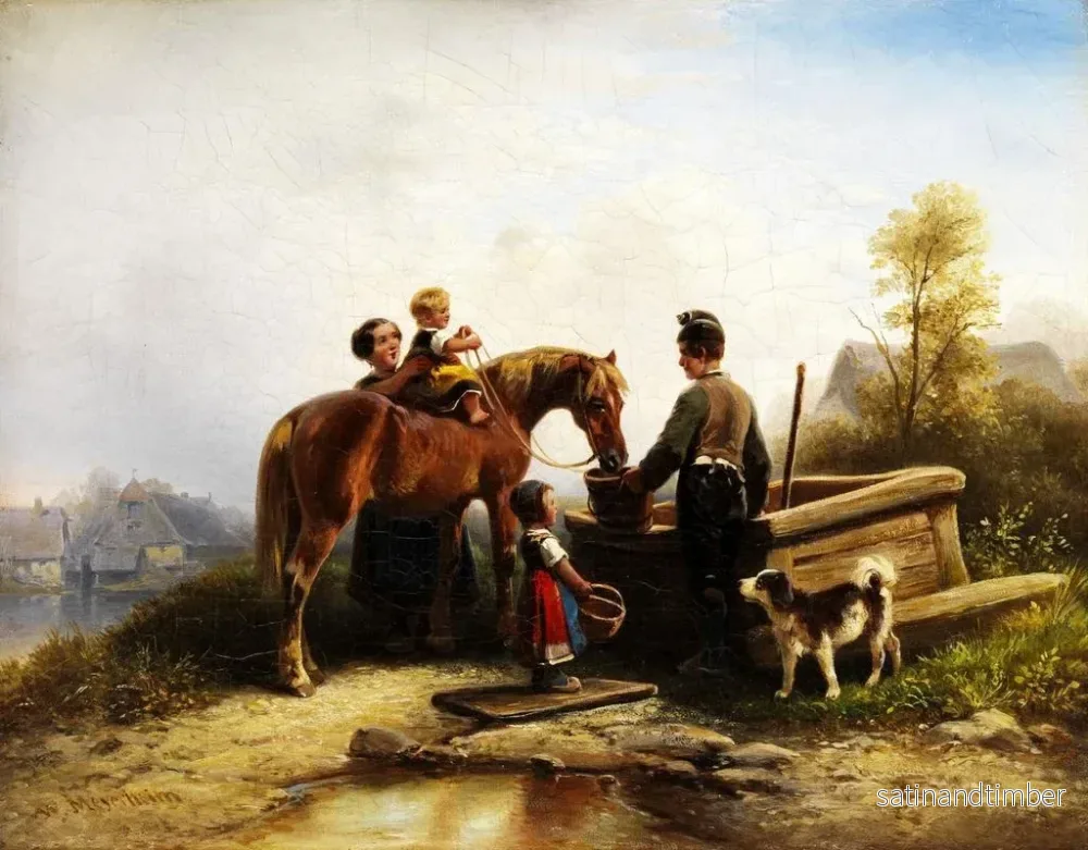Reproduktion av målningen Vid fontänen - Wilhelm Alexander Meyerheim - Bild 2