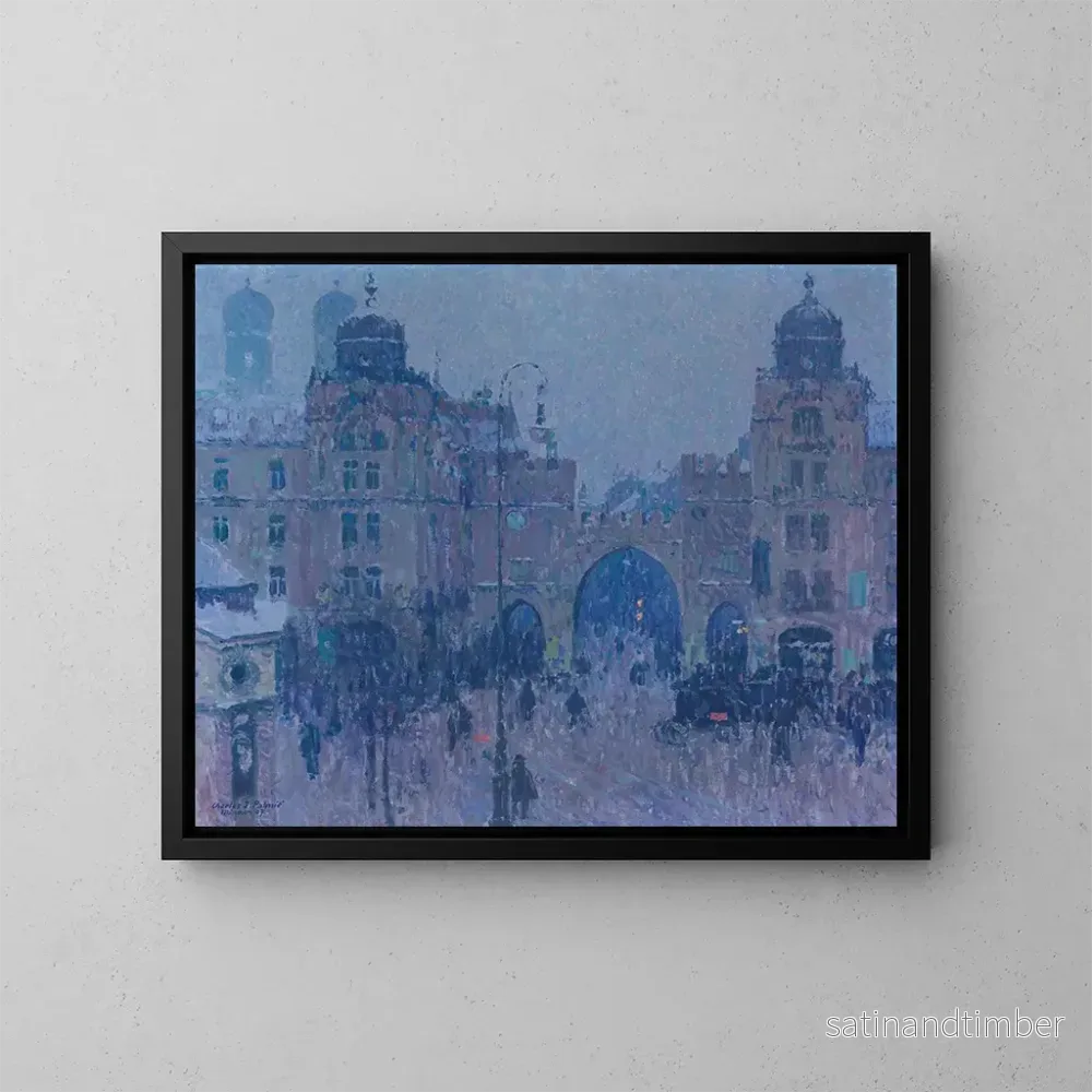 Reproduktion av målningen vid Karlstor, München - Charles Johann Palmi