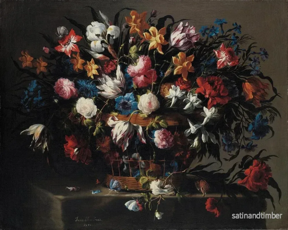 Reproduktion av målningen Petit panier de fleurs - Juan de Arellano - Bild 2