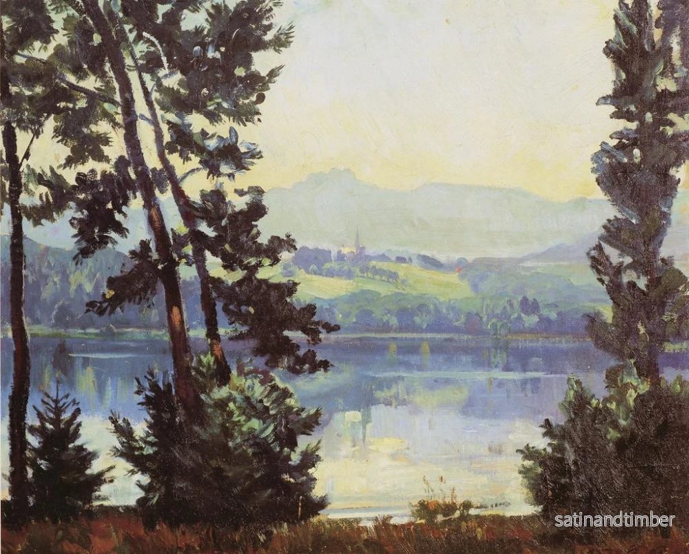 Reproduktion av målningen Vue sur le Simssee - Paul Roloff - Bild 2