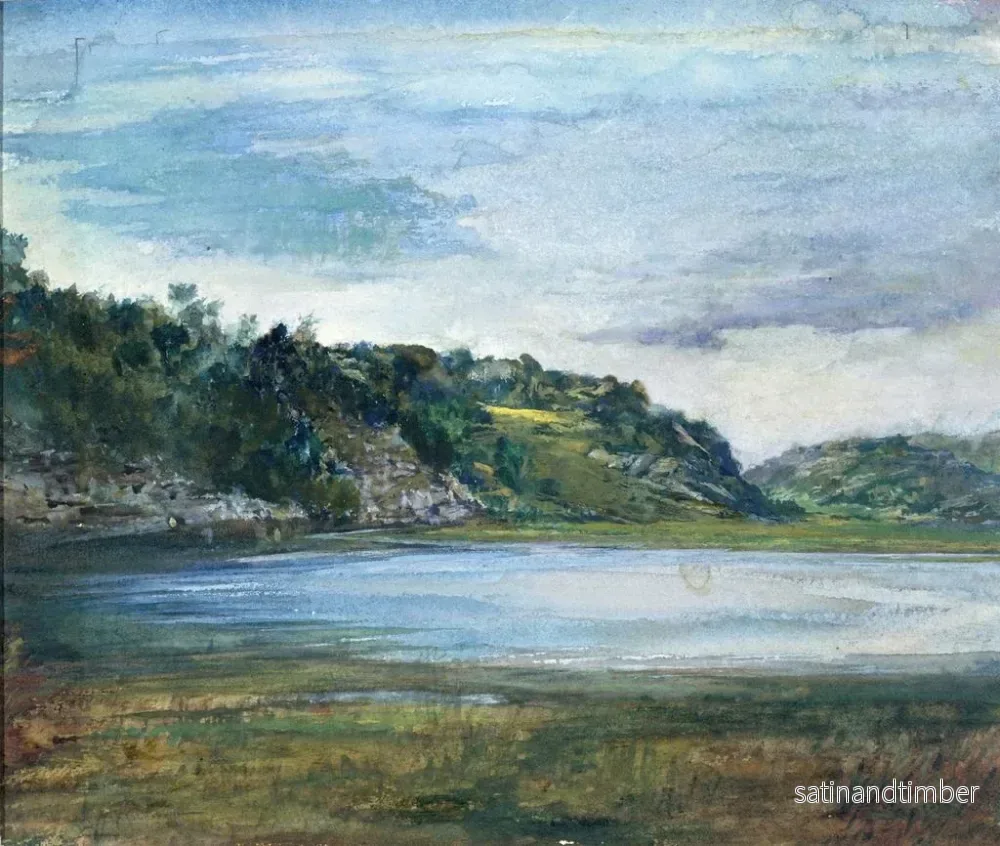 Reproduktion av målningen Rochers du paradis, étude à Paradise, Newport, Rhode Island - John La Farge - Bild 2