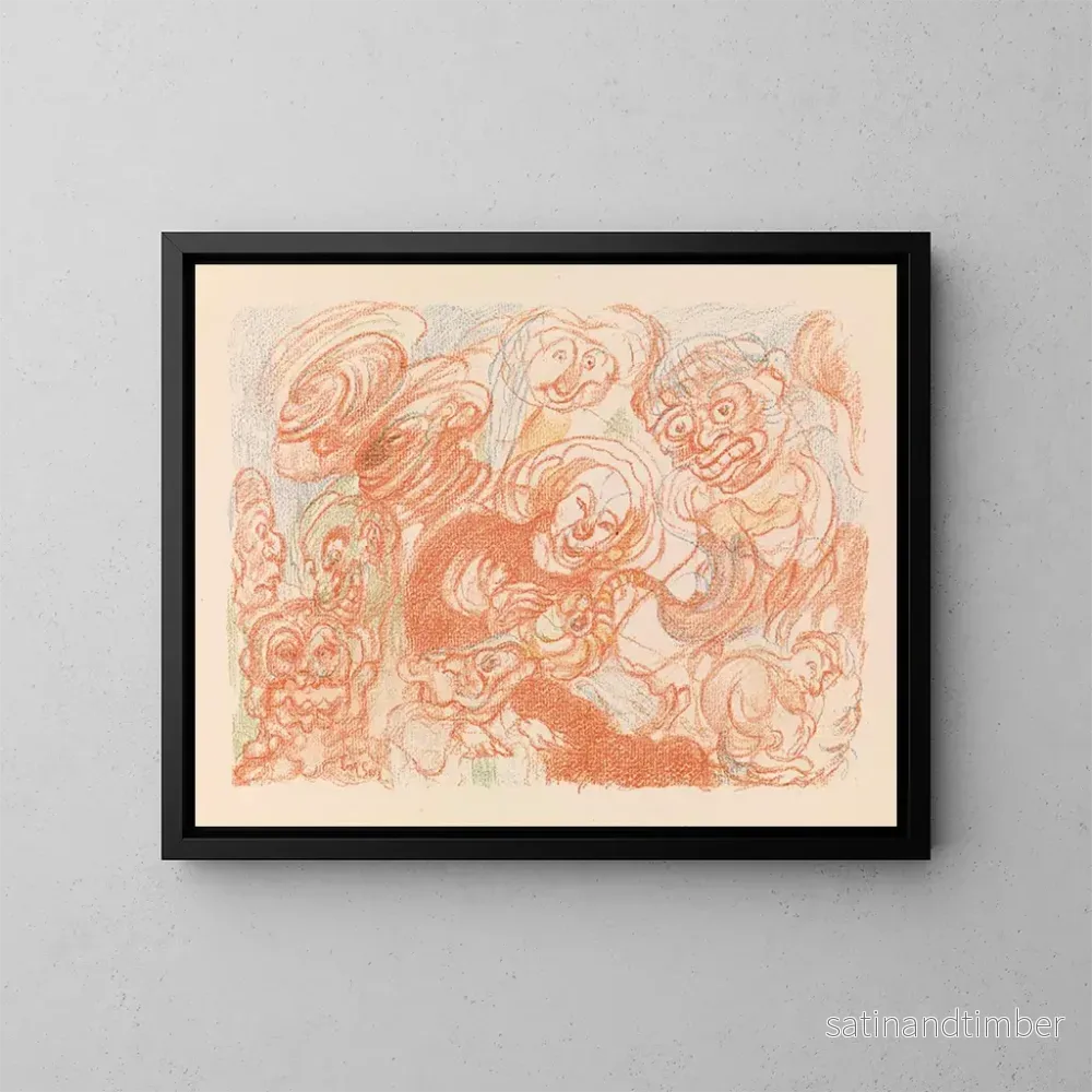 Reproduktion av målningen La Sainte Famille - James Ensor