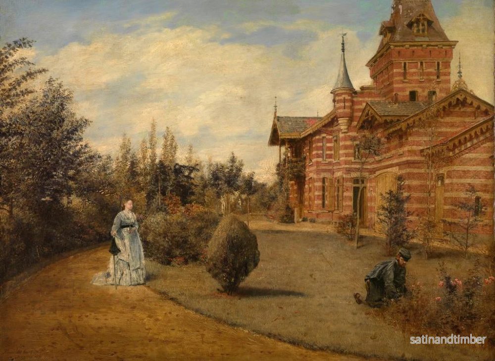 Reproduktion av målningen La maison de campagne de Gustave Coteaux - Henri de Braekeleer - Bild 2