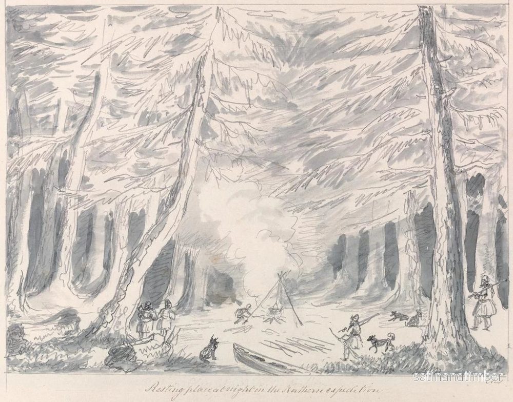Reproduktion av målningen Läge för nattlig vila under expeditionen till norr - Charles Hamilton Smith - Bild 2