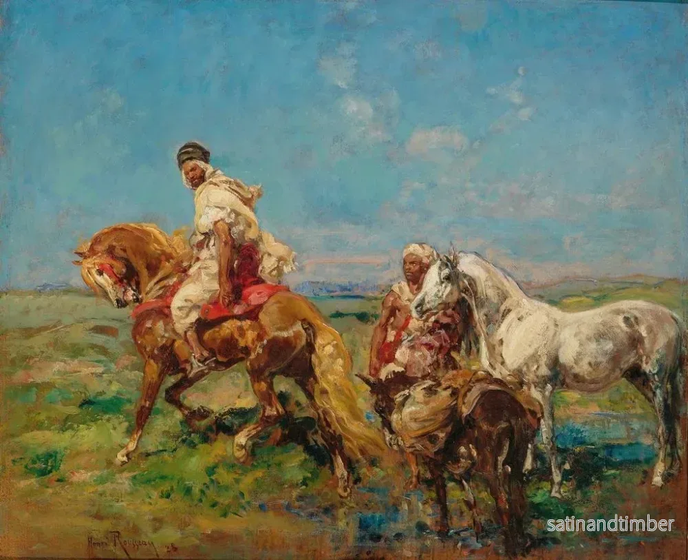 Reproduktion av målningen Grupp av Darabes Labreuvoir - Henri Émilien Rousseau - Bild 2