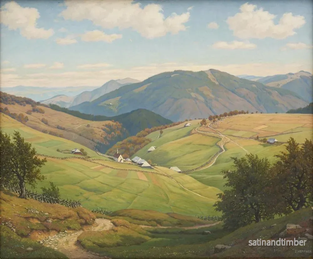 Reproduktion av målningen Hofsgrund på berget Schauinsland - Julius Hübner - Bild 2