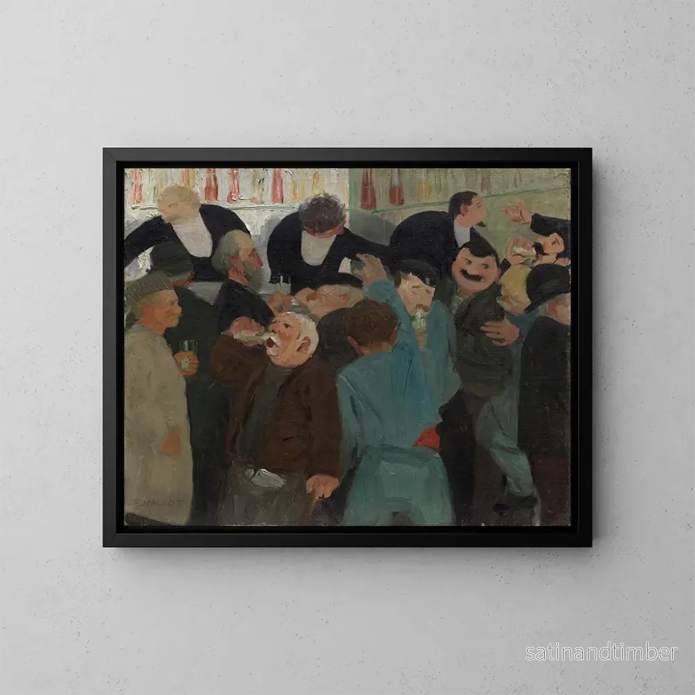 Reproduktion av målningen Le Bistro - Félix Vallotton