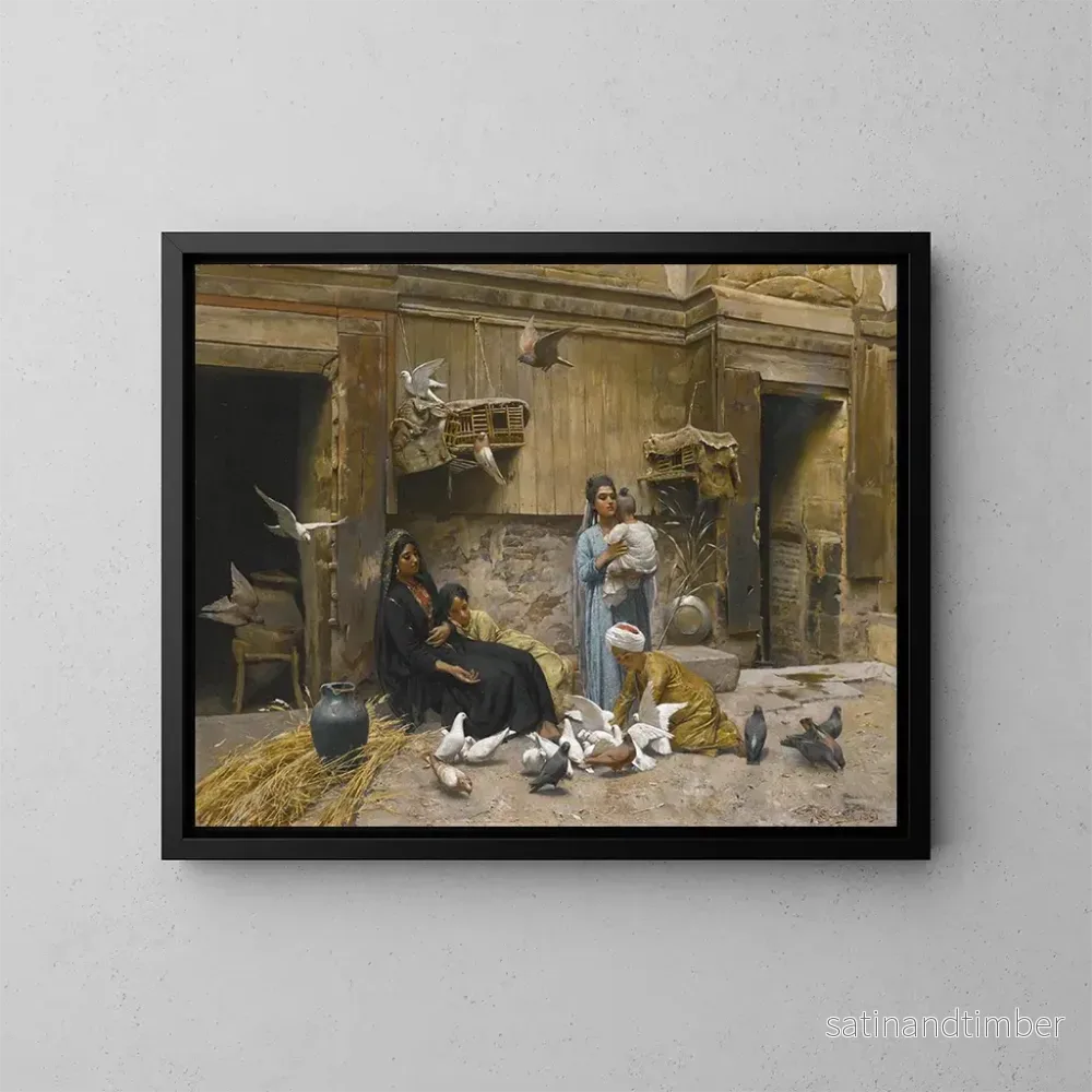 Reproduktion av målningen Une cour cairote - Rudolf Swoboda