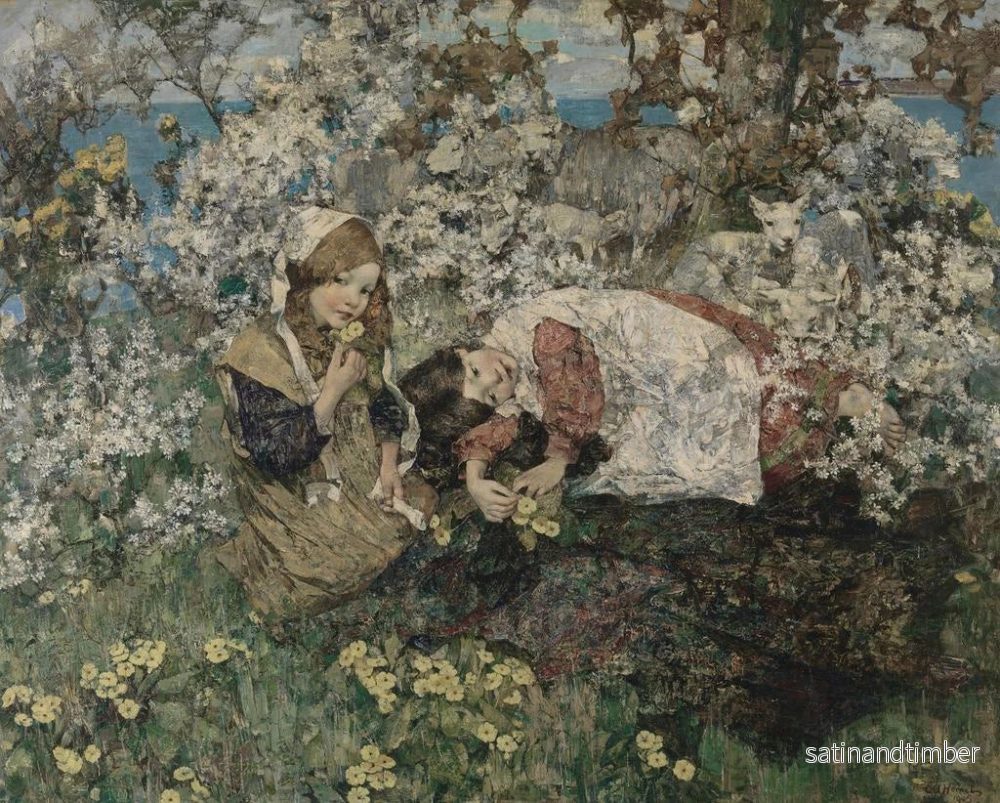 Reproduktion av målningen Idylle au printemps - Edward Atkinson Hornel - Bild 2