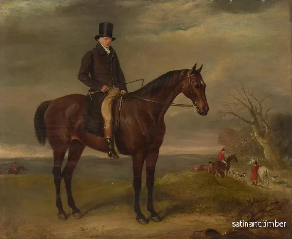 Reproduktion av målningen porträtt av Samuel Dumbleton, 1750-1834, jakt hund av greve Spencer - John Ferneley - Bild 2