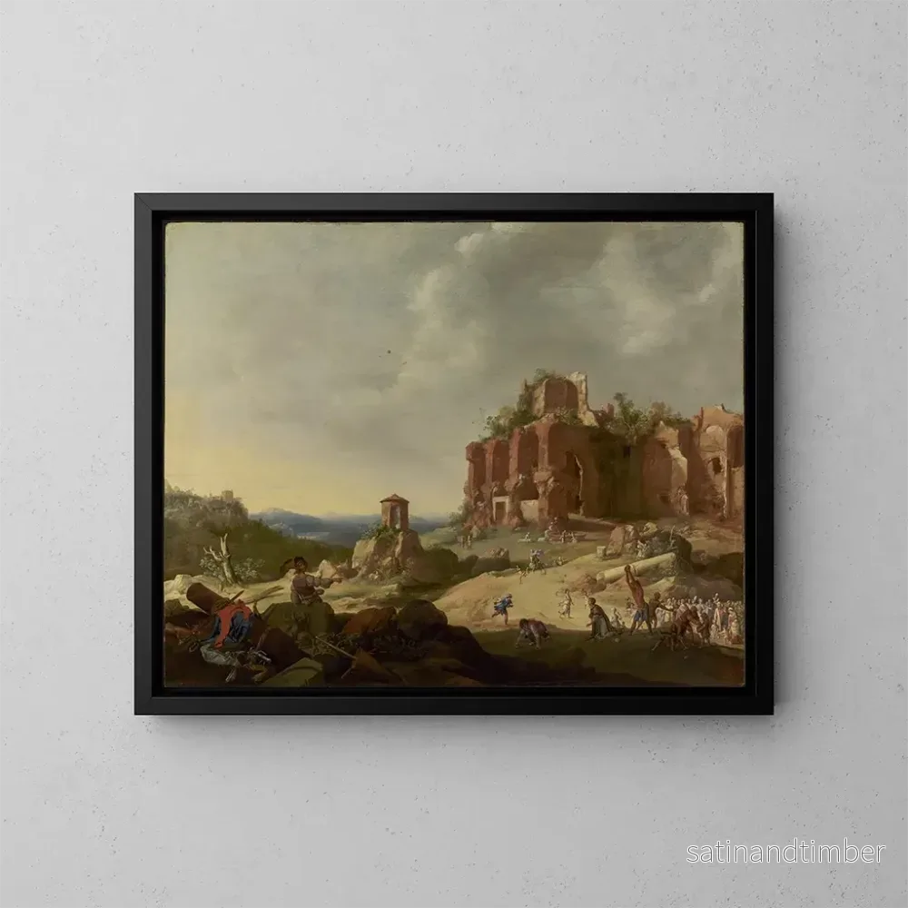Reproduktion av målningen La lapidation de saint Étienne - Bartholomeus Breenbergh