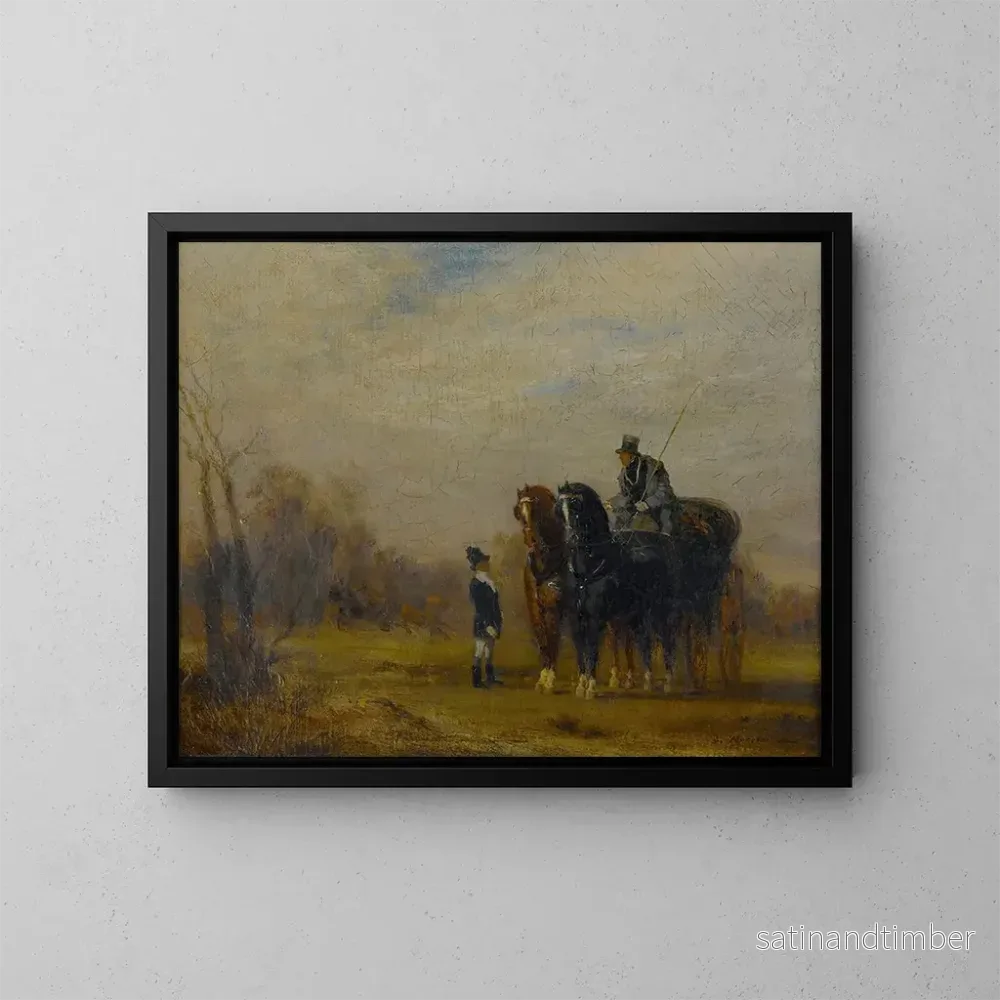 Reproduktion av målningen Le coche - Gustave Moreau