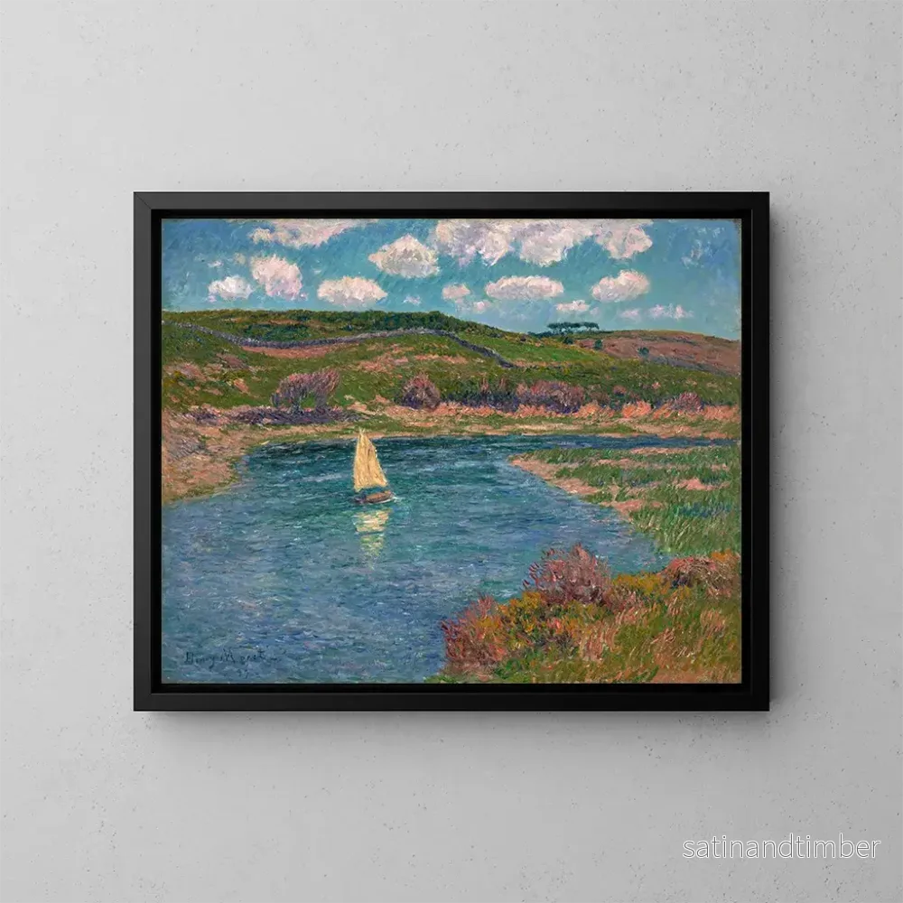 Reproduktion av målningen Rivière de Pont-Aven, Finistère - Henry Moret