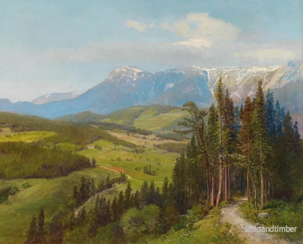 Reproduktion av målningen Vue de la région de Rax - Konrad Petrides - Bild 2