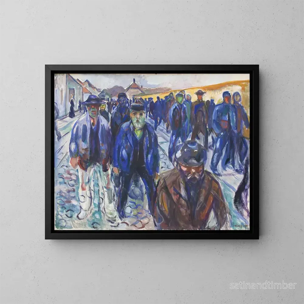 Reproduktion av målningen Travailleurs rentrants - Edvard Munch