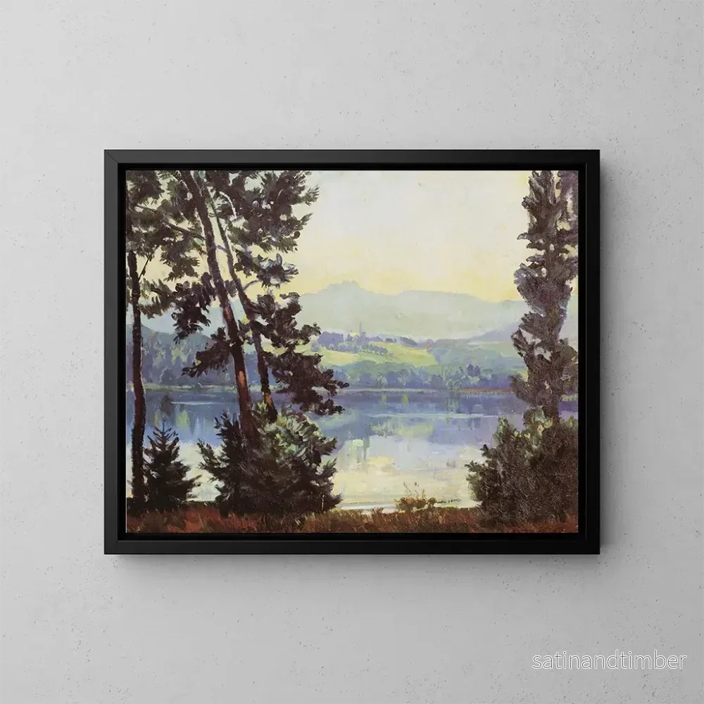 Reproduktion av målningen Vue sur le Simssee - Paul Roloff