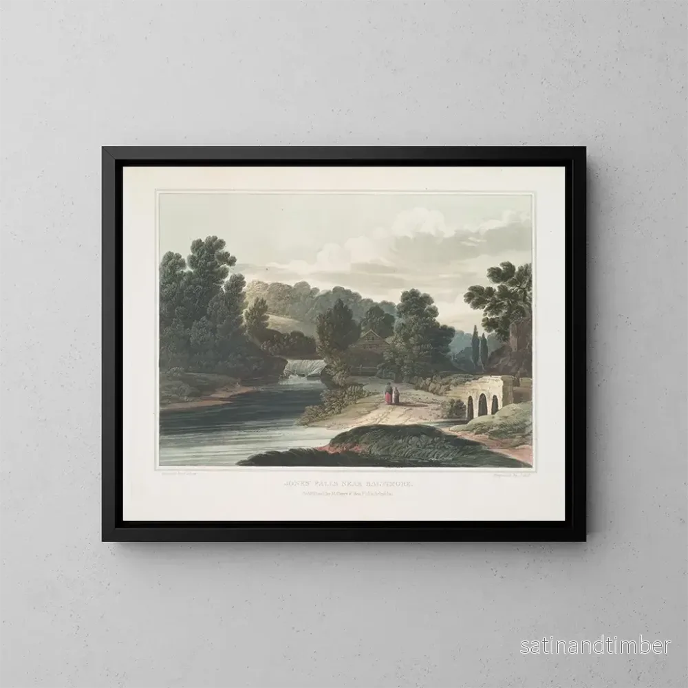 Reproduktion av målningen Jones Falls nära Baltimore - Joshua Shaw