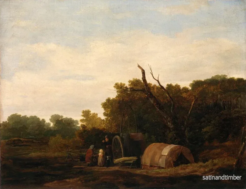 Reproduktion av målningen En lägerplats för romer - William Mulready - Bild 2