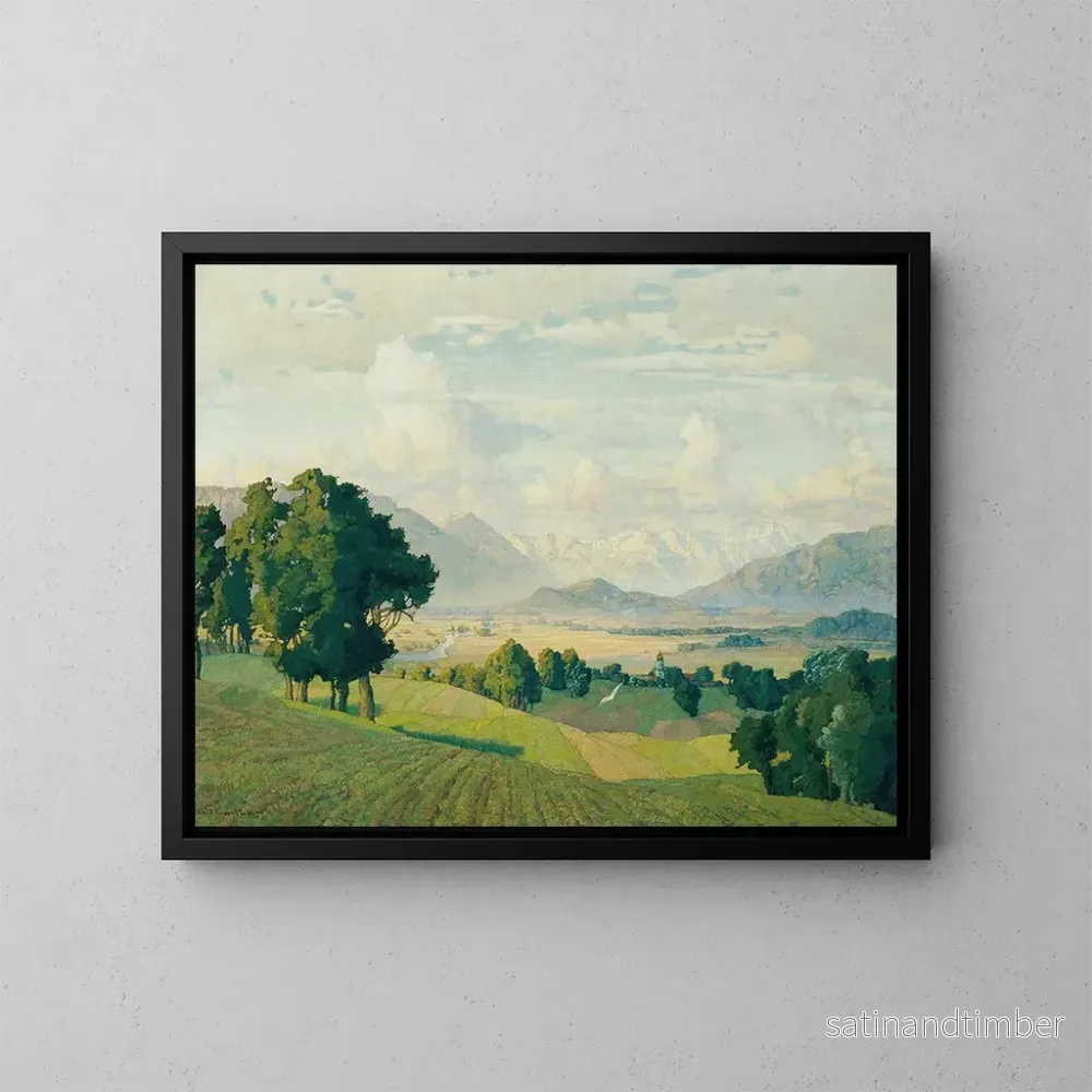 Reproduktion av målningen Landskap i Övre Bavaria – Richard Kaiser Reproduktion av målningen Landskap i Övre Bavaria – Richard Kaiser
