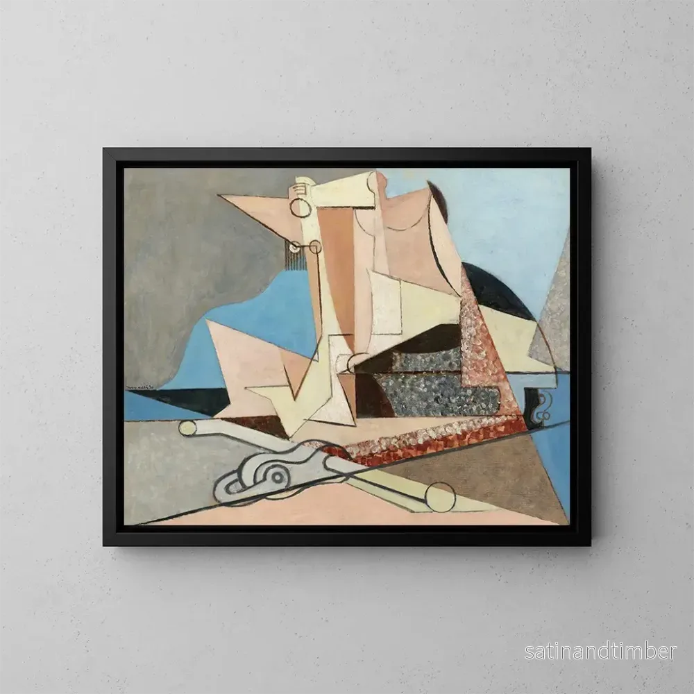 Reproduktion av målningen Figures et ancre marine - Louis Marcoussis