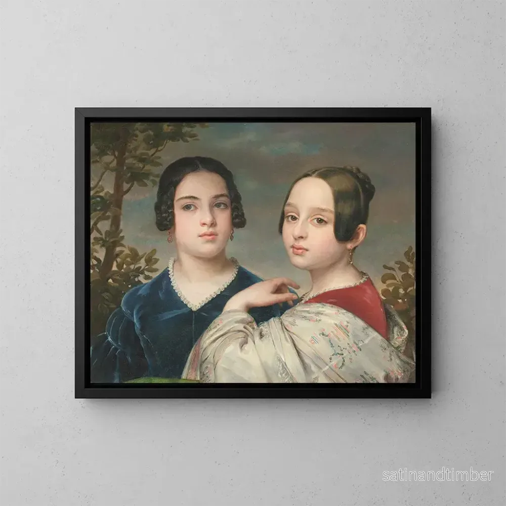 Reproduktion av målningen Portrait des enfants Caspers - Eduard Magnus