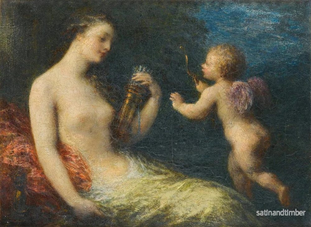 Reproduktion av målningen Venus och Cupido - Henri Fantin-Latour - Bild 2