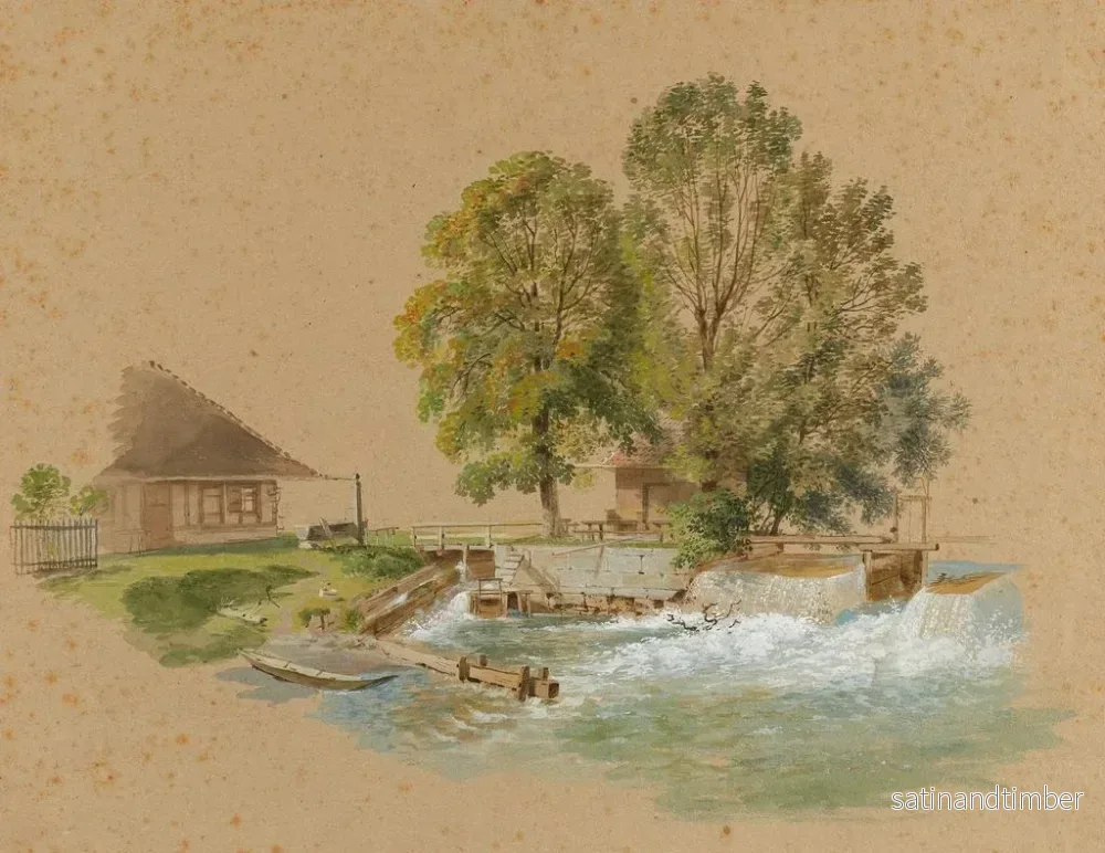 Reproduktion av målningen av Ekluse nära Schwellenmätteli i Bern - Franz Niklaus König - Bild 2