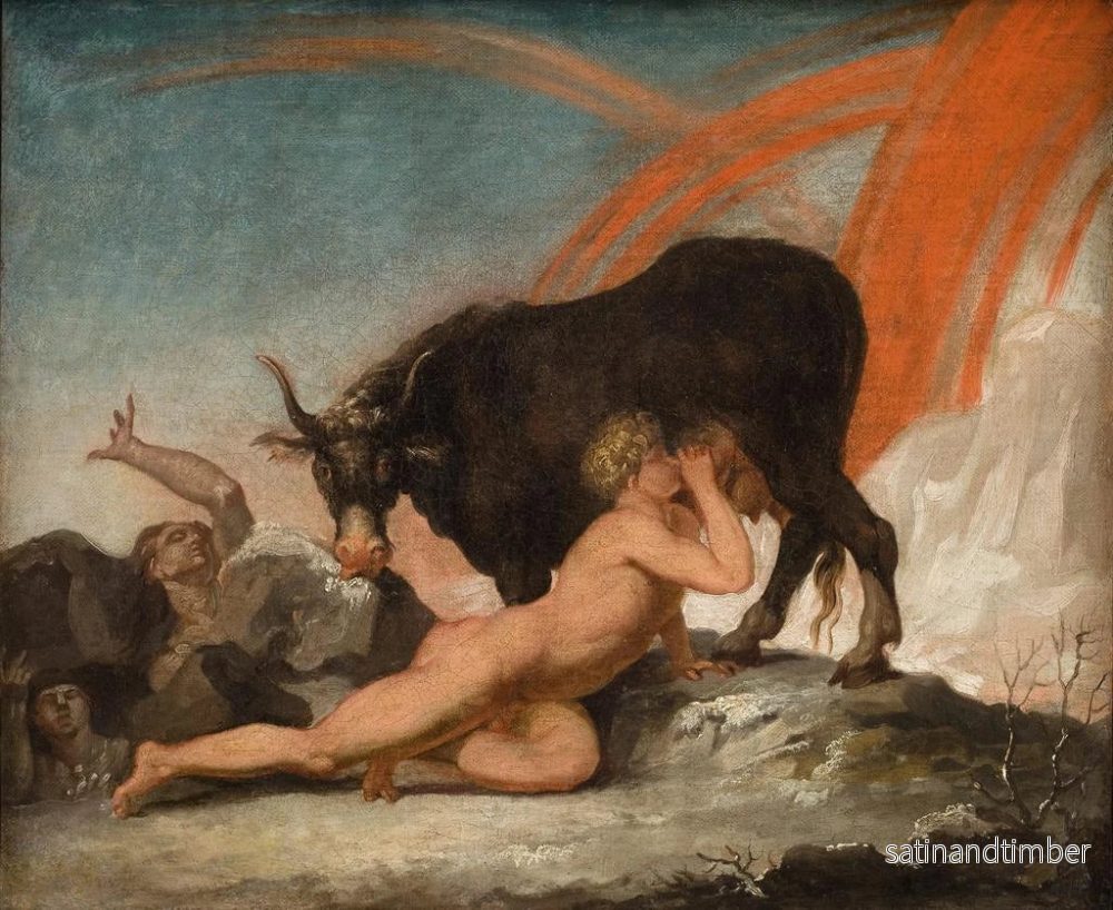 Reproduktion av målningen Ymir tétant la vache Audhumla - Nicolai Abildgaard - Bild 2