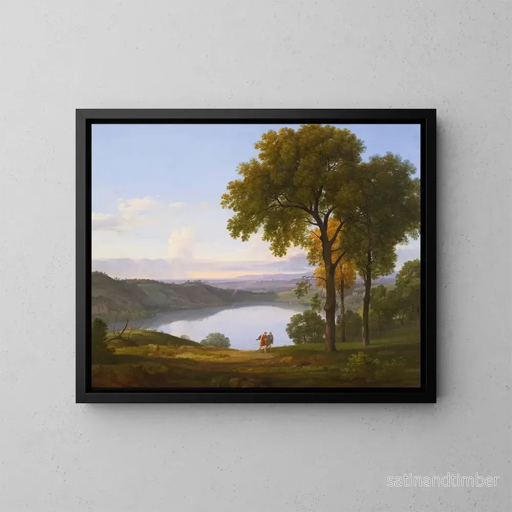 Reproduktion av målningen Vue du lac Nemi - Nicolas-Didier Boguet