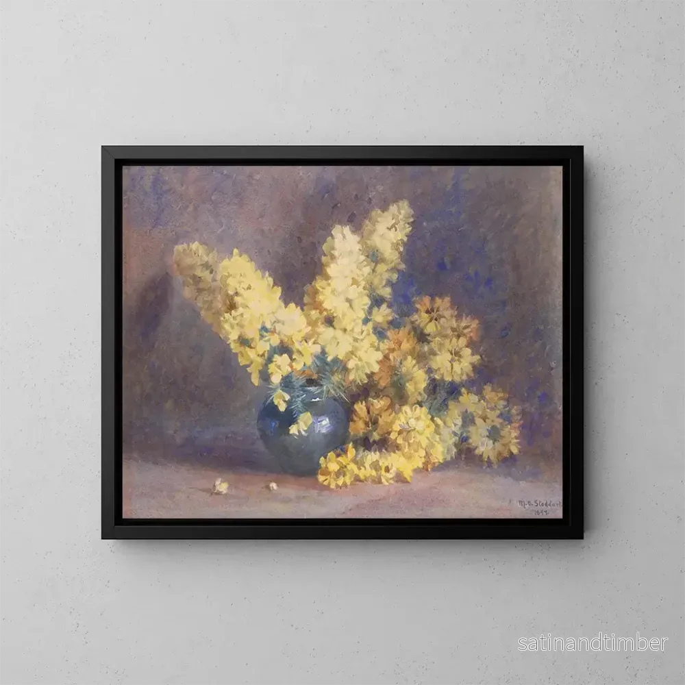 Reproduktion av målningen av gult blommor och rosmarin - Margaret Stoddart