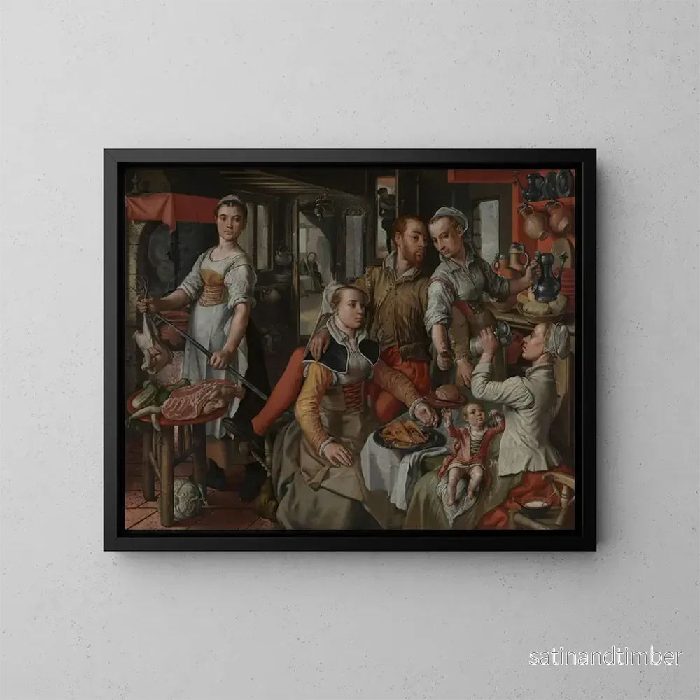 Reproduktion av målningen Scène de bordel - Joachim Beuckelaer