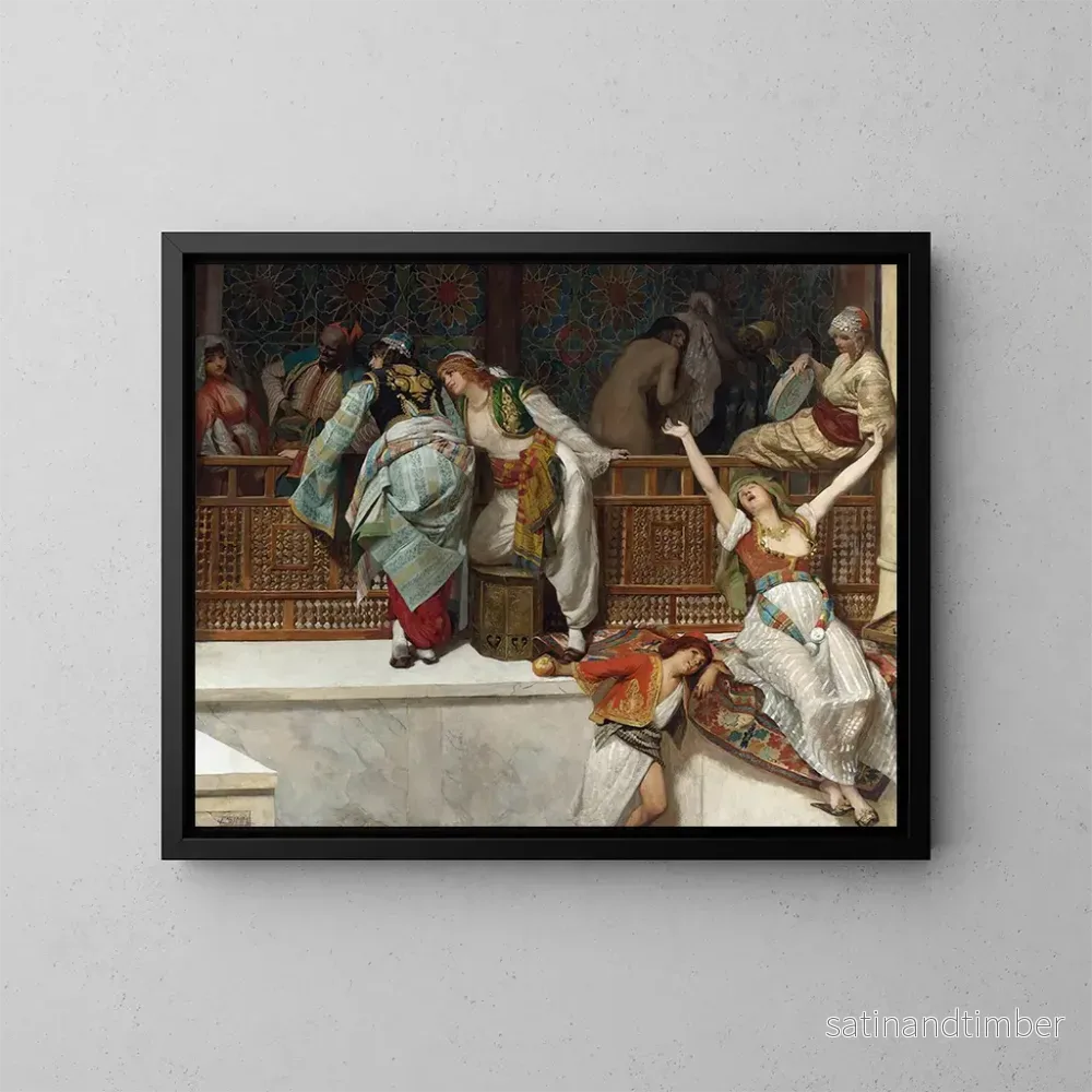 Reproduktion av målningen La vie dans le harem - Franz Xaver Simm