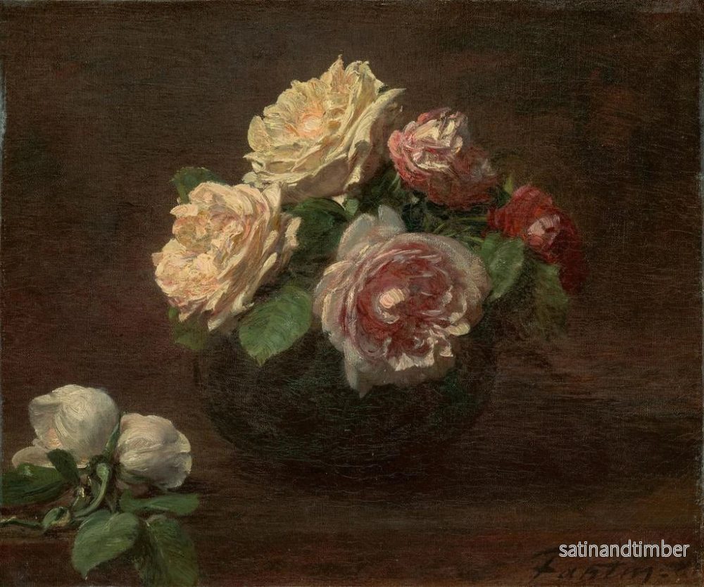 Reproduktion av målningen Rosor i en skål - Henri Fantin-Latour - Bild 2