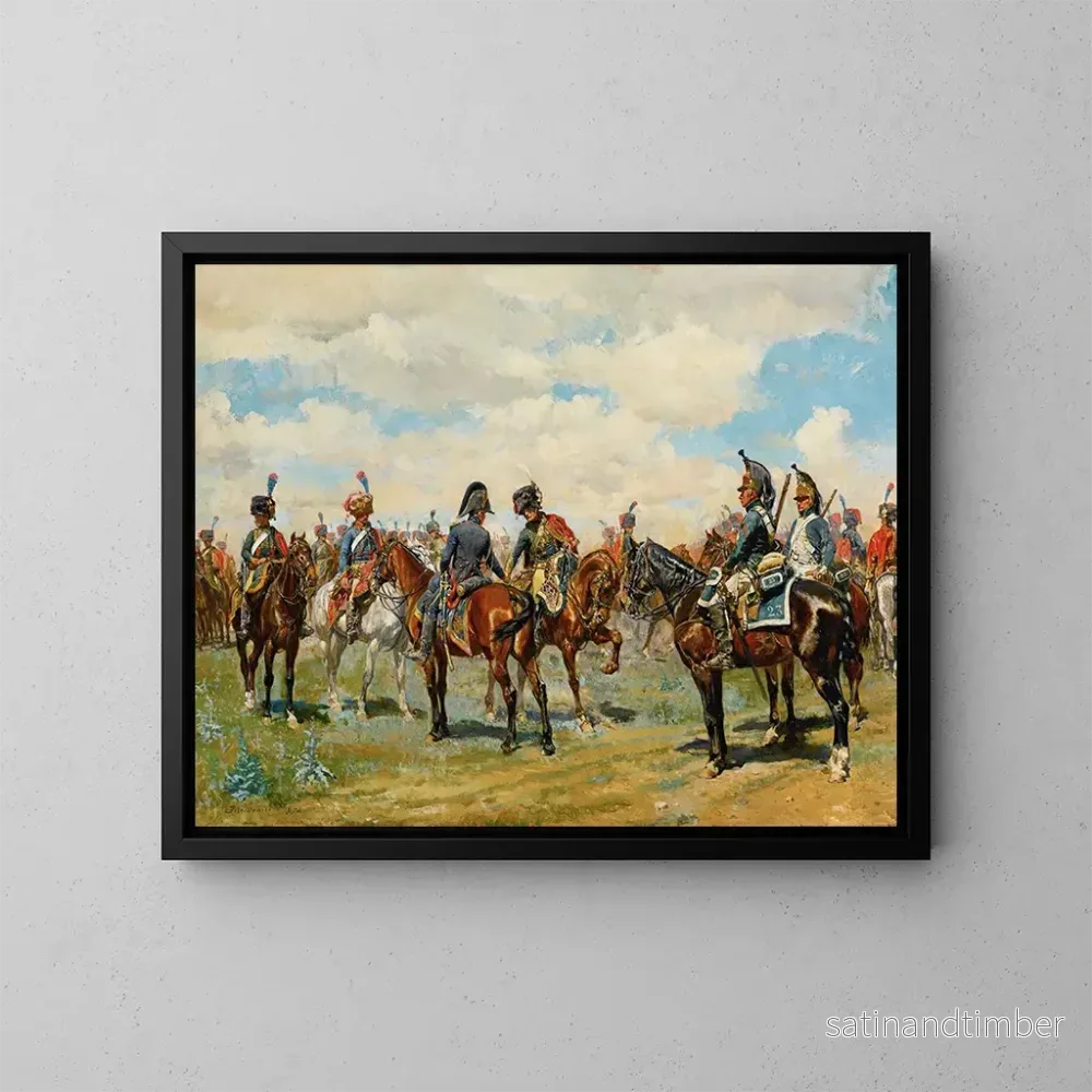 Reproduktion av målningen Les Deux Amis - Ernest Meissonier