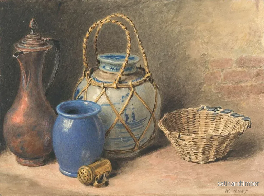 Reproduktion av målningen Naturtavla med en kruka i ingefära - William Henry Hunt - Bild 2